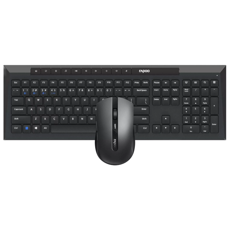 Клавіатура в комплекті з мишею RAPOO 8210M Wireless Black